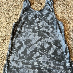 Women's Tie-Dye Tank Top - Black and Gray